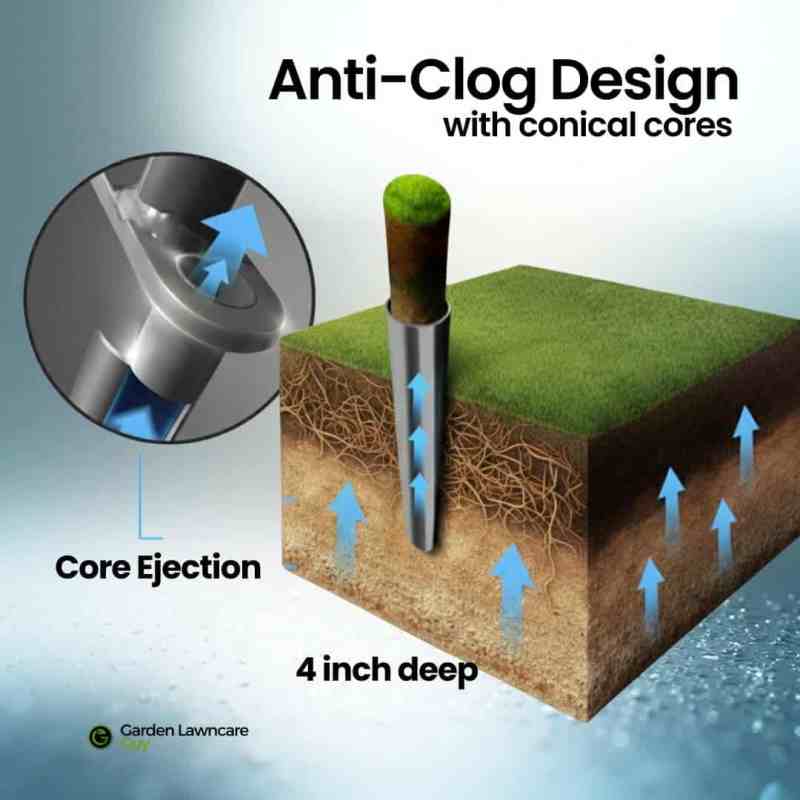 anti clog core aerator