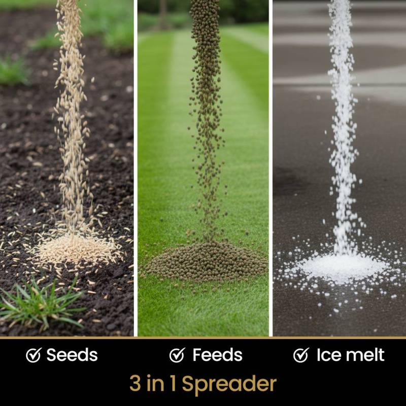 Spreading seeds, feeds and ice melt