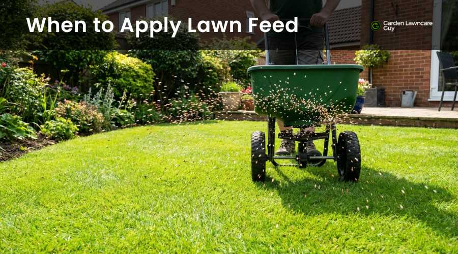 applying lawn feed with a spreader