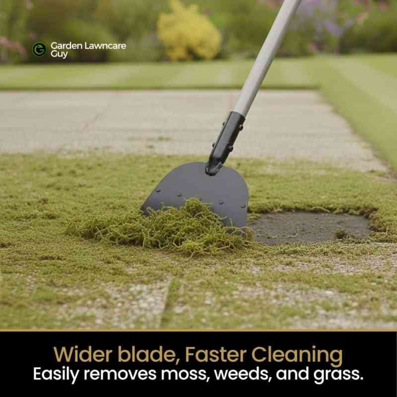 moss scraper for garden patios and driveways