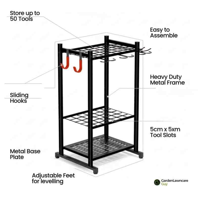 benefits of storing garden tools in a rack