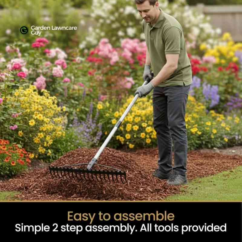 gardening rake for mulching
