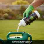 liquid gypsum being applied by watering can