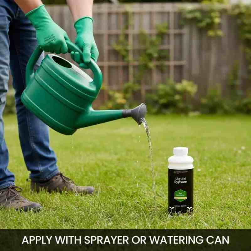 liquid gypsum applied by sprayer